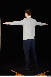  Tomas Salek black shoes blue trousers business clothing dressed grey sweater standing t-pose tie white t shirt whole body 0004.jpg